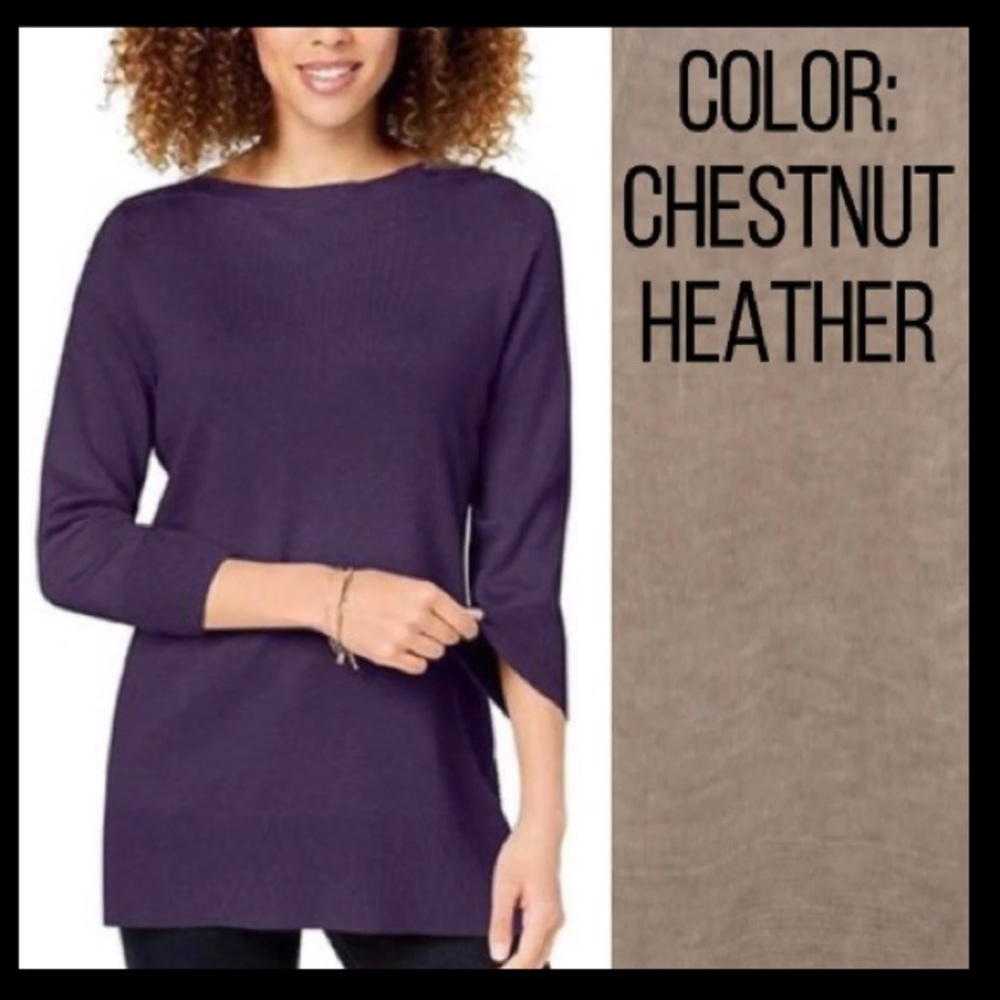 Karen Scott Boat Neck Lightweight Sweater
